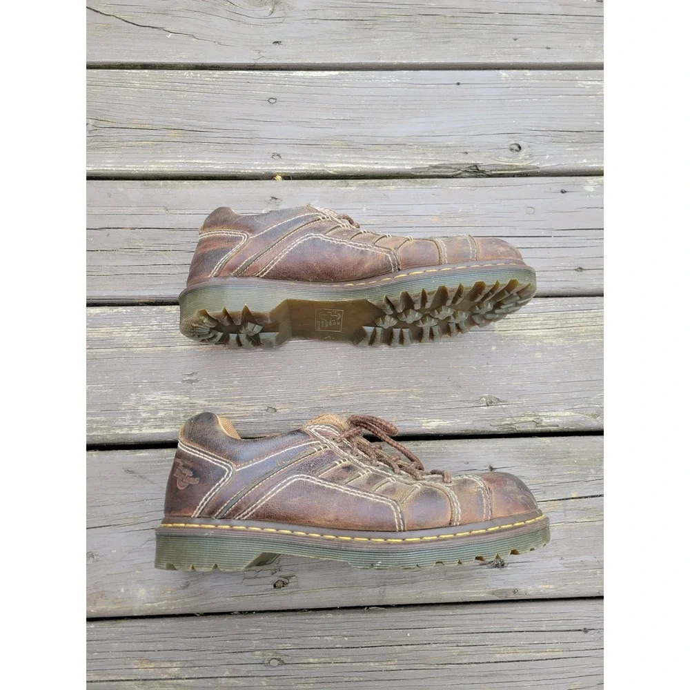 Dr.‎ Martens Keith Oxford Brown Leather Industrial Lug Sole Mens Size 12